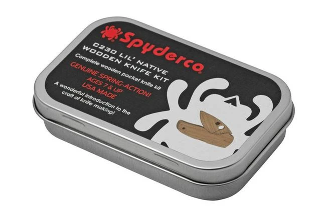 Spyderco Wooden Knife Kit C230 Lil Native WDKIT2, Wooden Pocket Knife 3 Spyderco Wooden Knife Kit C230 Lil Native WDKIT2, Wooden Pocket Knife