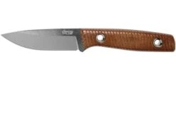 TRC Knives Classic Freedom, Brown Canvas Micarta Outdoor Knife