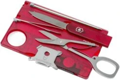 Victorinox SwissCard Lite Translucent Red 0.7300.T -Knife Sale Shop VT0 7300 T 02 victorinox