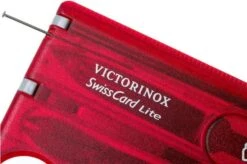 Victorinox SwissCard Lite Translucent Red 0.7300.T -Knife Sale Shop VT0 7300 T 03 victorinox