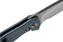 WE Knife Kitefin 2001F Blue Titanium, Bronze Line Pocket Knife -Knife Sale Shop WK2001F 06 we knife