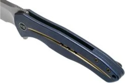 WE Knife Kitefin 2001F Blue Titanium, Bronze Line Pocket Knife -Knife Sale Shop WK2001F 07 we knife