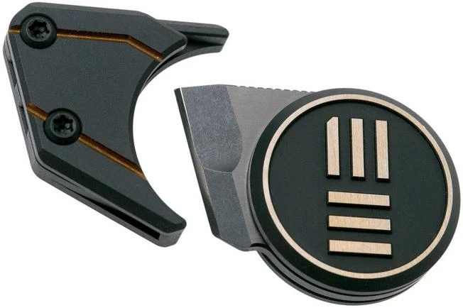 WE Knife Quark WE20021-1 Gold Neck Knife, Ostap Hel Design 3 WE Knife Quark WE20021-1 Gold Neck Knife, Ostap Hel Design